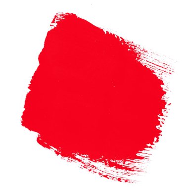 Beyaz arkaplanda kırmızı suluboya seti