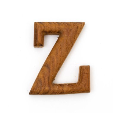 Beyaz arkaplanda Z harfi İngiliz alfabesi