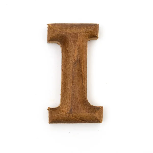 Деревянные Буквы Английский Алфавит Белом Фоне — стоковое фото