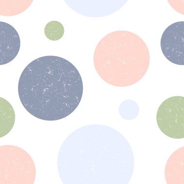 Çemberli soyut geometrik kusursuz desen. Retro Memphis 80 'ler tarzı arka plan. Karalama desenli el çizimi kalem, mürekkep, fırça. Paketleme için vektör illüstrasyon yüzey tasarımı, tekstil.