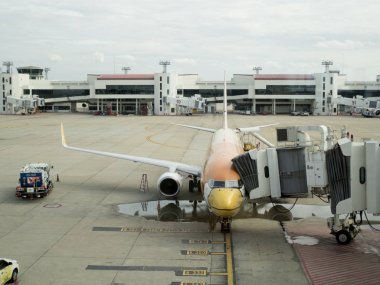 Bangkok, Tayland-21 Mayıs: Nok Air uçak indi Don Mueang ben