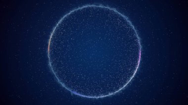 Dairesel şekli ile arka plan küçük parçacık oluşmuş