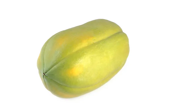Rohe Papaya isoliert auf weiß. — Stockfoto