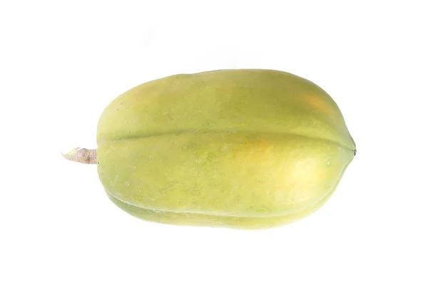 Raw papaya isolated on white. — Stock Photo, Image