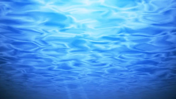 Під водою, світло-блакитне море або океан з фоном сонячних променів . — стокове фото
