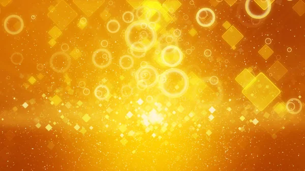 Varm orange guld färg bakgrunden med fyrkanter och cirklar. Ljus — Stockfoto