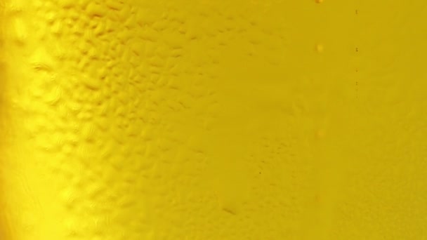 Beer abstract golden yellow bubble background. — Stock Video