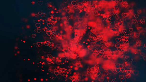 Valentine's day abstract love symbol background, flying hearts. — Stock Photo, Image