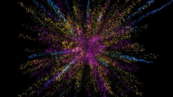 Toz parçacık, renkli toz patlama, kullanım için arka plan.