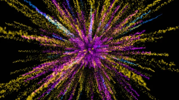 Toz parçacık, renkli toz patlama, kullanım için arka plan.