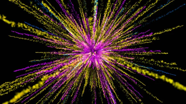 Toz parçacık, renkli toz patlama, kullanım için arka plan.