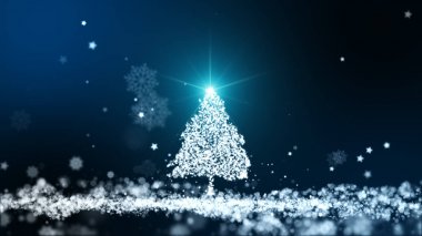 Bir Noel ağacı Şekil ışık ray b ile parçacık birleştirir