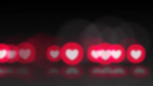 Gruppo di bianco rosso rosa generico Facebook-style love emotion icon — Foto Stock