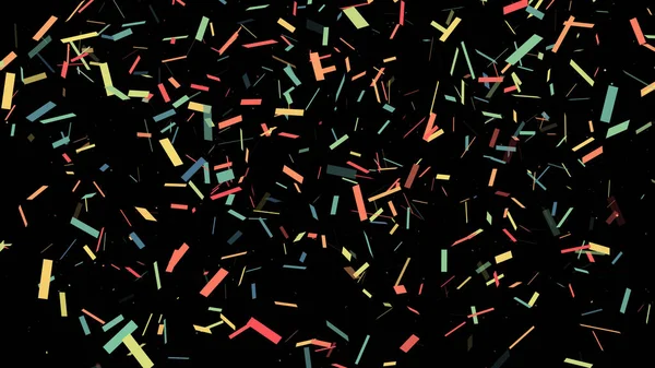 Colorful confetti party popper explosion and falling down. isolate Black background