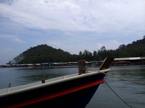 Perahu Mengambang Laut Font Dari Pulau Chumphon Thailand — Stok Foto