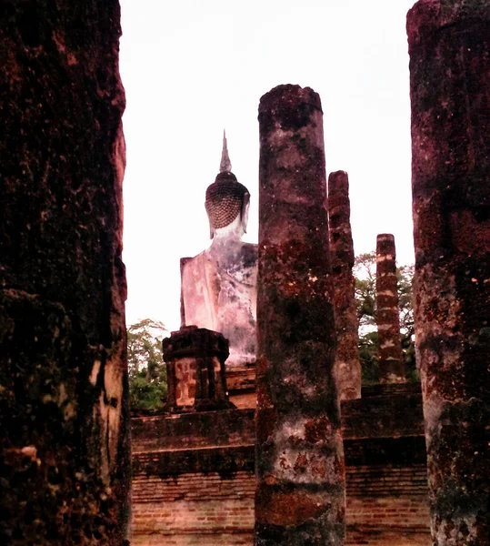 Буддою Sukhothai Historical Park Sukhothai Таїланд — стокове фото