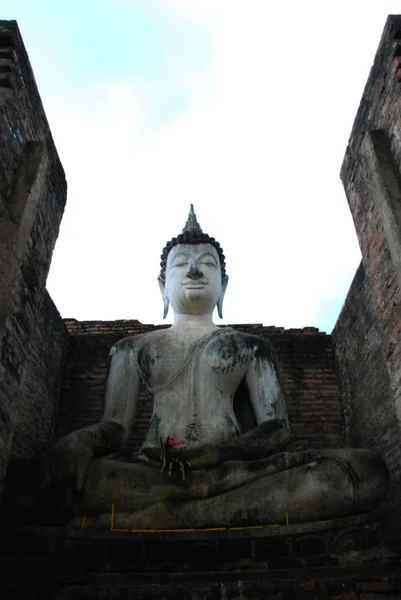 Imagem Buddha Parque Histórico Sukhothai Tailândia — Fotografia de Stock