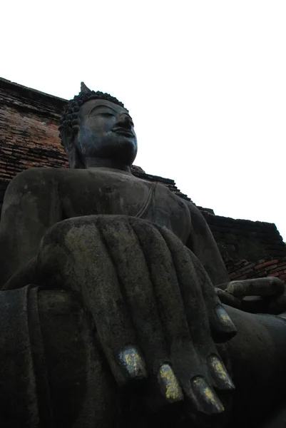 Buddha Imagem Parque Histórico Sukhothai Sukhothai Tailândia — Fotografia de Stock