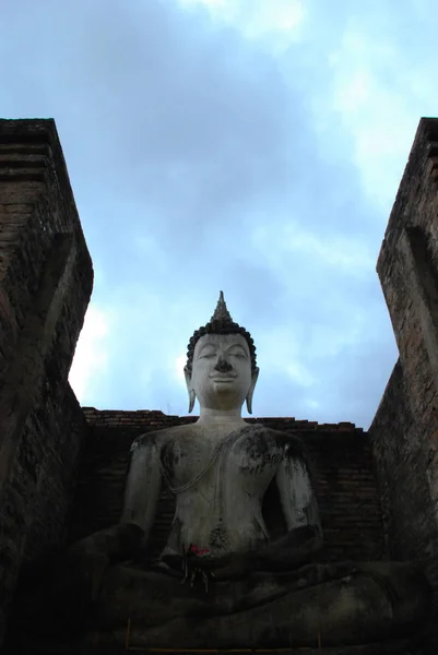 Buddha Imagem Parque Histórico Sukhothai Sukhothai Tailândia — Fotografia de Stock