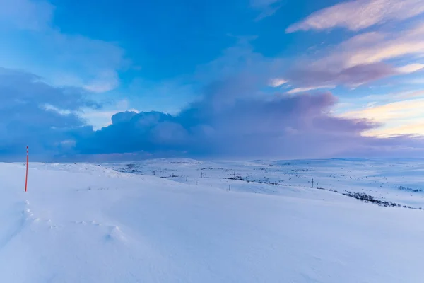 Colores Del Norte Hermoso Paisaje Congelado Península Rusa Kola Sobre — Foto de Stock