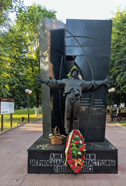 Tver Russia 2019 Monument Park Chernobyl Heroes Tver Dedicated Hundreds — Stock Photo, Image