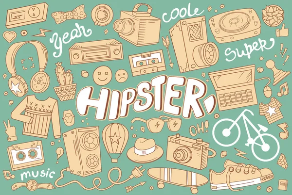 Elemente vectoriale Hipster — Vector de stoc