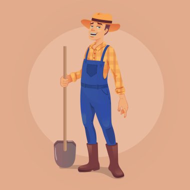 Çiftçi vektör çizim