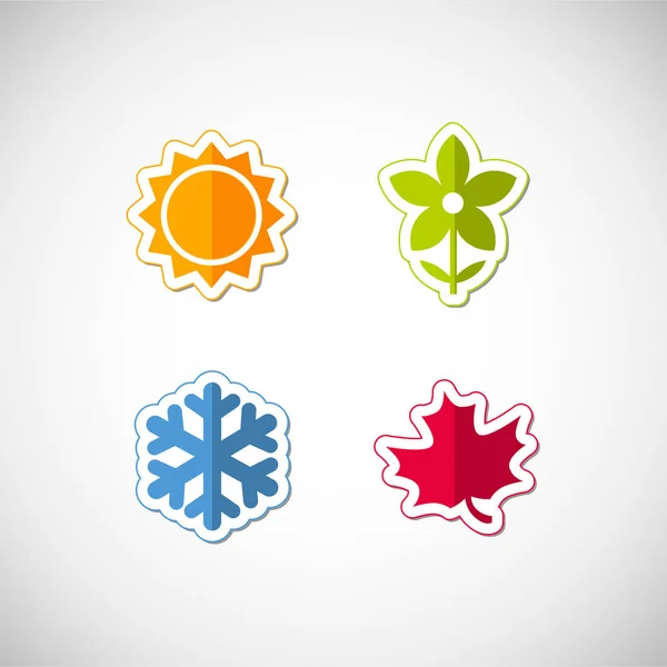 Fyra säsong ikoner — Stock vektor