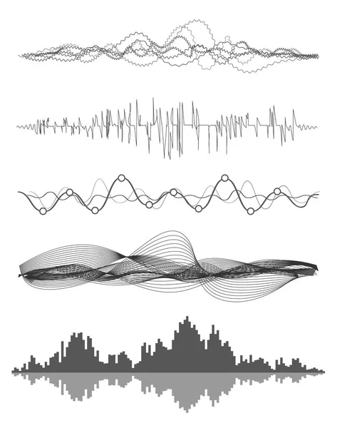 Ondas sonoras vetoriais — Vetor de Stock