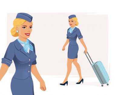 gülümseyen hostes çizimi