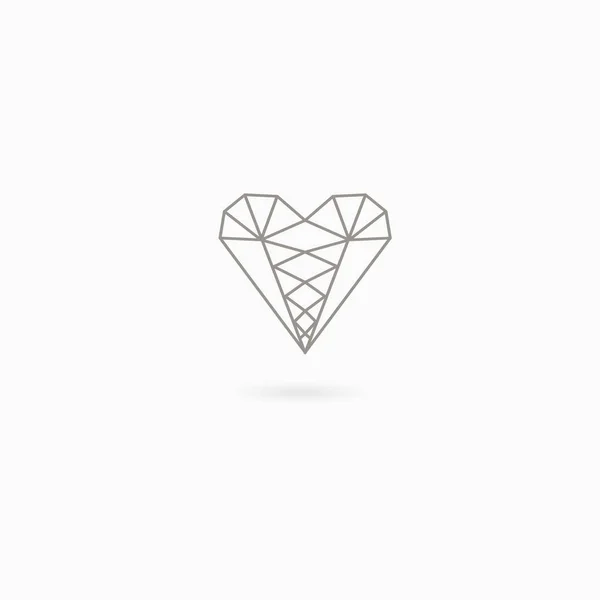 Corazón lineal simple — Vector de stock