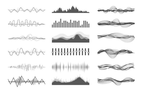 Vector music sound waves