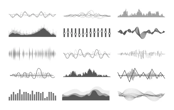 Vektor Hudba zvukové vlny — Stockový vektor