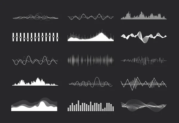 Vecteur musique ondes sonores — Image vectorielle