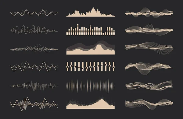 Vecteur musique ondes sonores — Image vectorielle