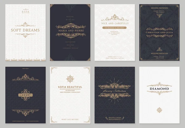 Monogram yaratıcı kartları şablonu