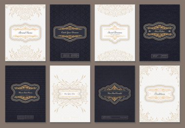 Vintage yaratıcı kartları şablonları