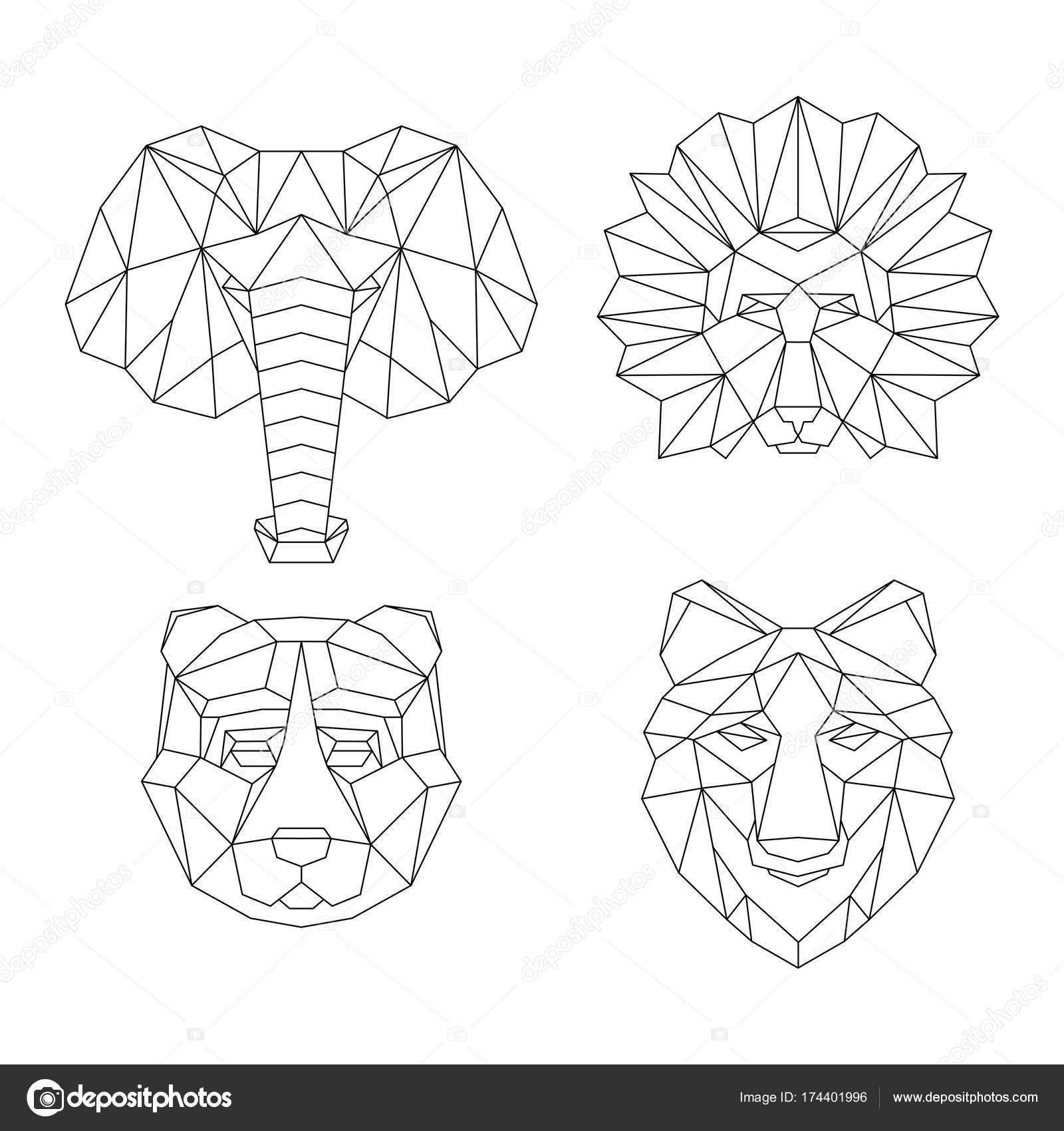 Polygonal geometric animals Stock Vector Image by ©Liubou #174401996