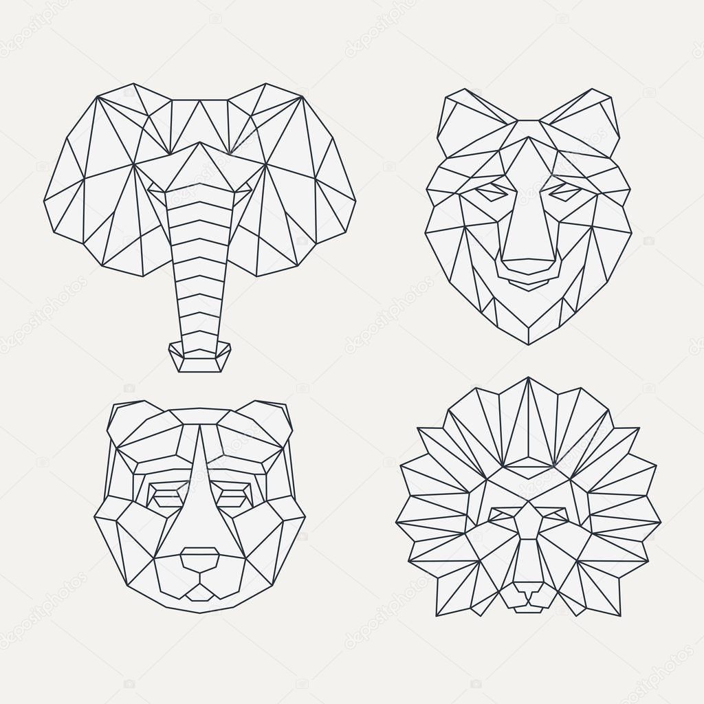 Polygonal geometric animals