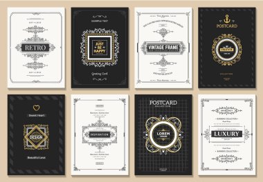 Monogram yaratıcı kartları