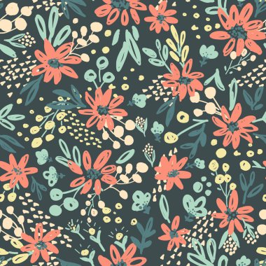 vektör sorunsuz çiçek deseni