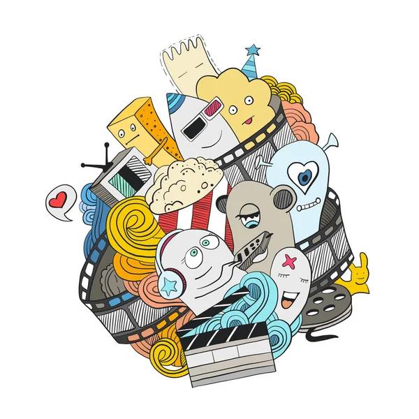 Conjunto de vectores con iconos de juguetes. Patrón para el jardín de