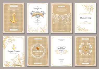 Vintage yaratıcı kartları