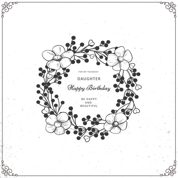 Beautiful wreath isolated on white background — Stock Vector