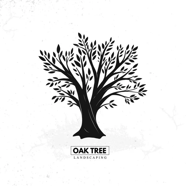 Roble hermoso árbol — Archivo Imágenes Vectoriales