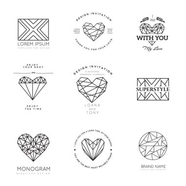 Vektör geometrik logolar