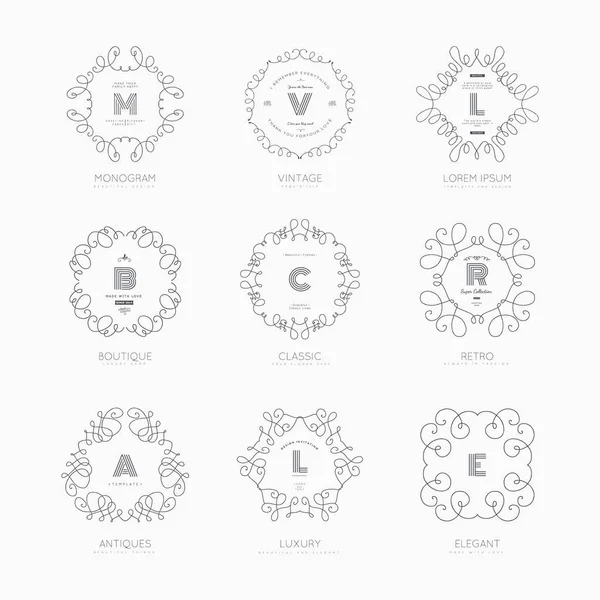 Set luxury signs — Stock Vector