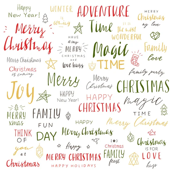 Lettering merry christmas. — Stock Vector