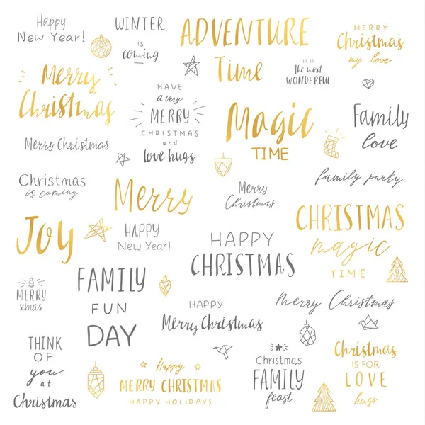 Lettering merry christmas. — Stock Vector