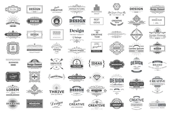 Colección de logotipos y símbolos vintage . — Vector de stock